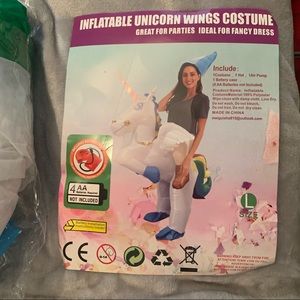 Inflatable unicorn costume size large